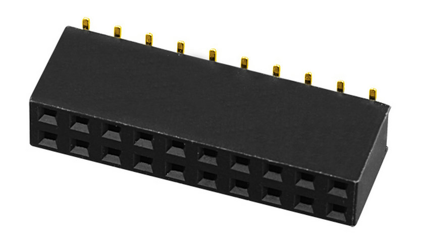 PH2.54mm Female Header  Dual Row H=3.55, 5.0, 7.1, 7.5, 8.5  U-type SMT Type Board to Board Connector